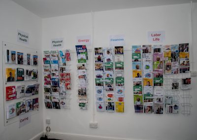 Some of the centre's leaflets